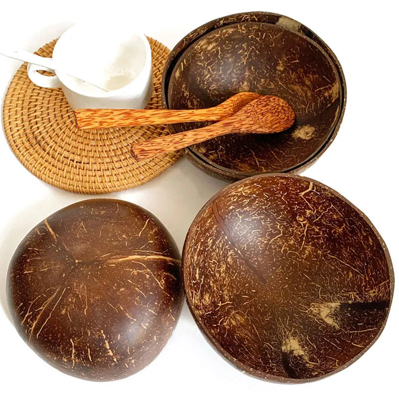 Eco-Friendly Wooden Coconut Bowl