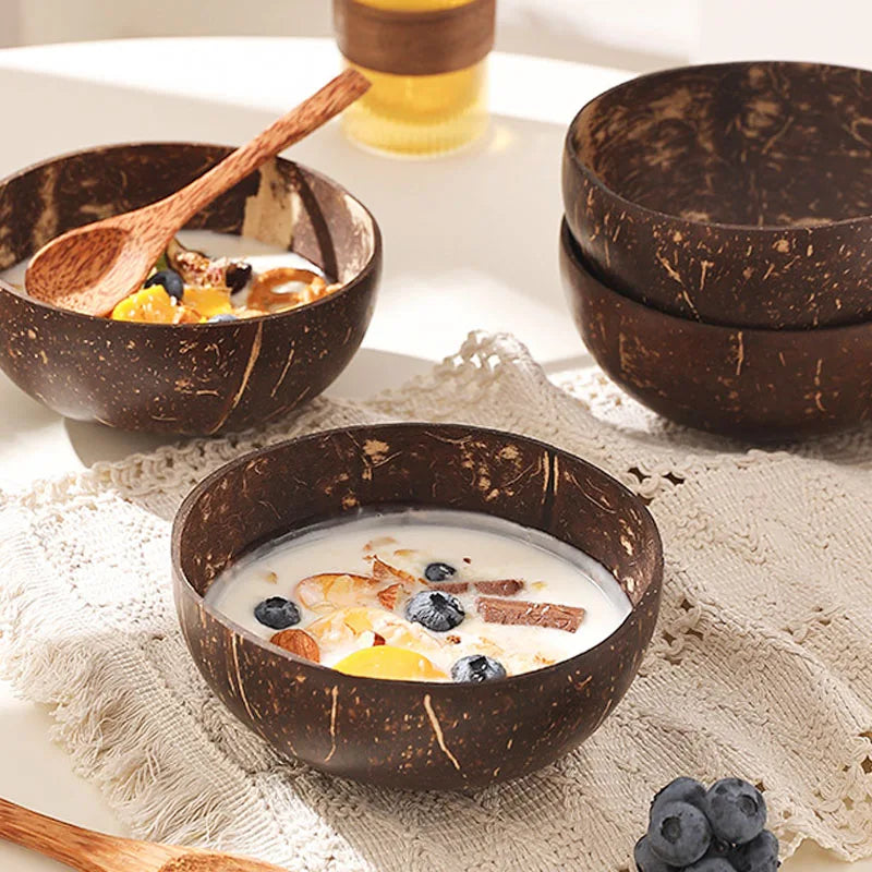 Eco-Friendly Wooden Coconut Bowl